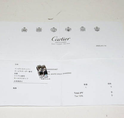 カルティエ ラブ Au750ホワイトゴールド ダイヤモンドピアス