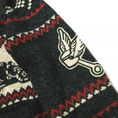 ダブルアールエル Car Motif Cotton Wool カーディガン