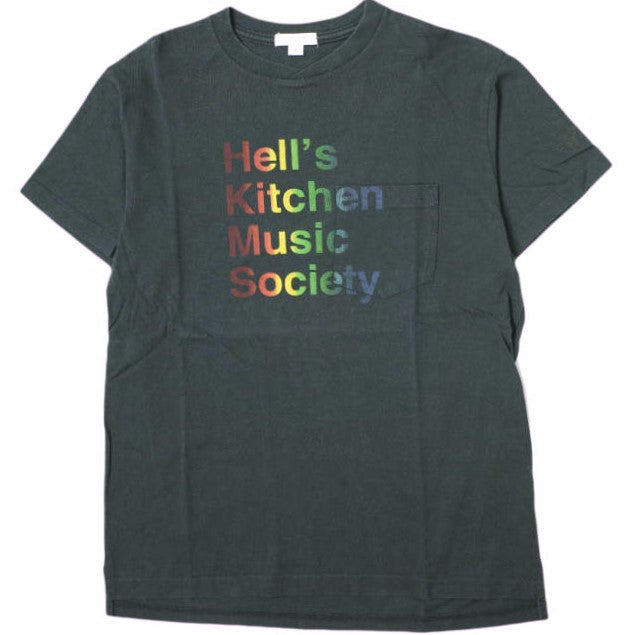 エンジニアード ガーメンツ プリント クロス クルーネック Tシャツ S