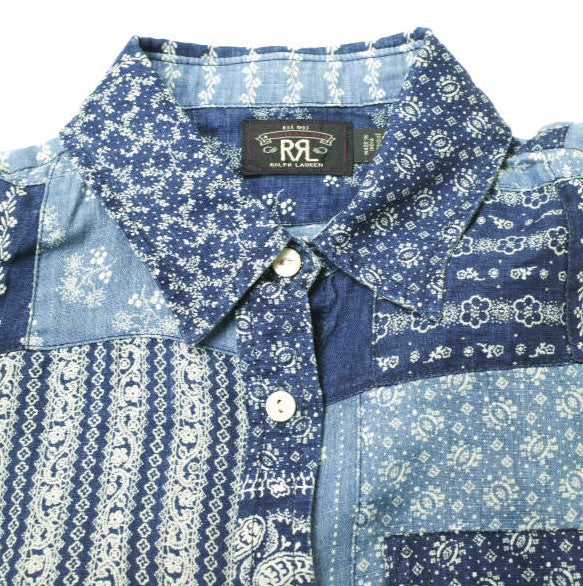 RRL バンダナ パッチワーク リネン トップ