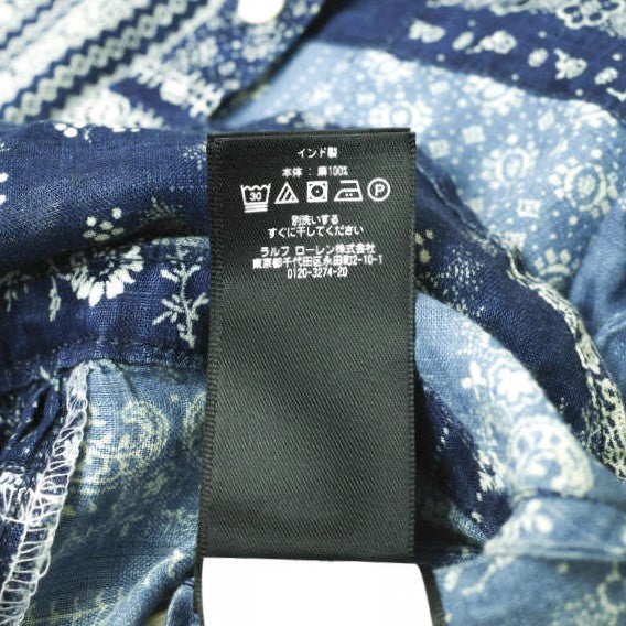 RRL バンダナ パッチワーク リネン トップ