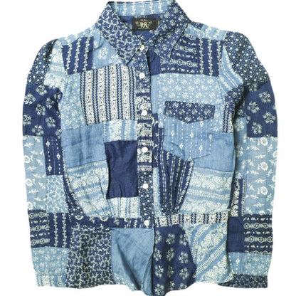 RRL バンダナ パッチワーク リネン トップ