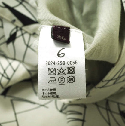 6ROKUBEAUTY&YOUTHUNITEDARROWS LINE PRINT ポリエステルスカート