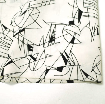 6ROKUBEAUTY&YOUTHUNITEDARROWS LINE PRINT ポリエステルスカート