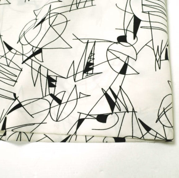 6ROKUBEAUTY&YOUTHUNITEDARROWS LINE PRINT ポリエステルスカート