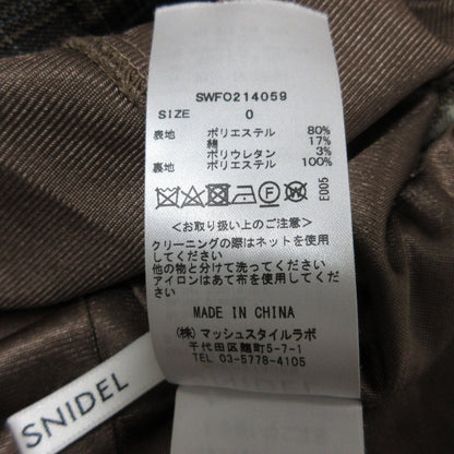 スナイデル チェック ストレッチ ロング ドレス