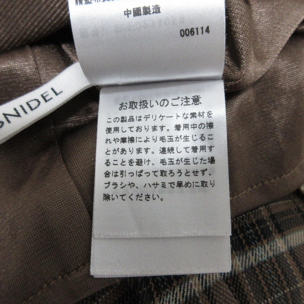 スナイデル チェック ストレッチ ロング ドレス