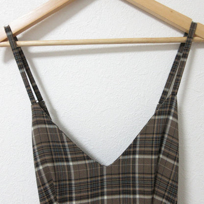 スナイデル チェック ストレッチ ロング ドレス