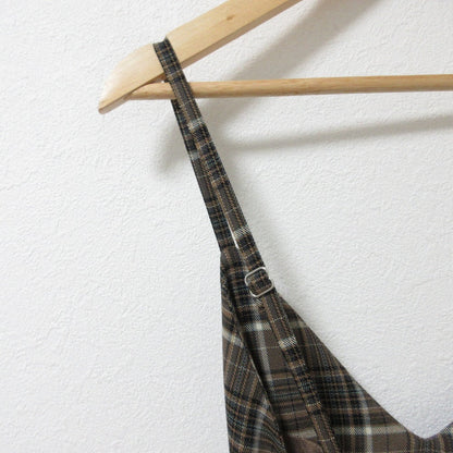スナイデル チェック ストレッチ ロング ドレス