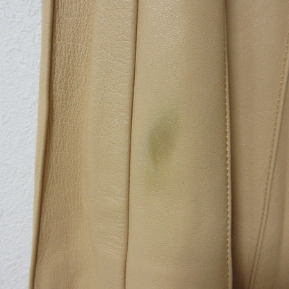 ebure Lamb Leather Pleated Long Skirt