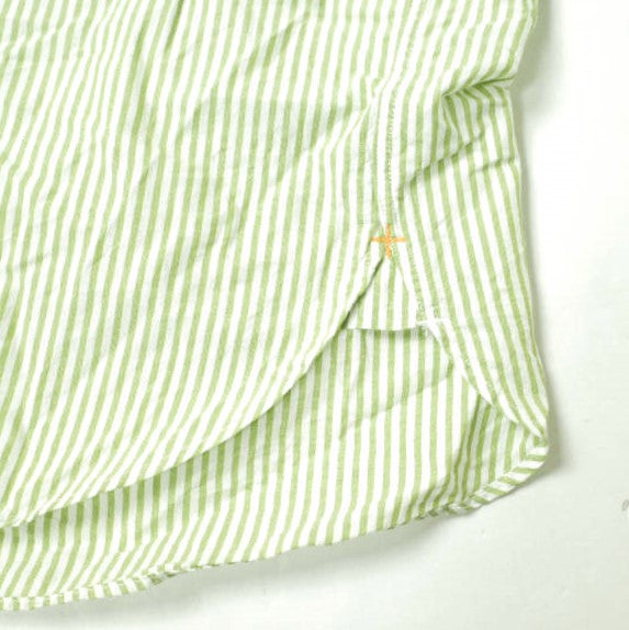 BEAMS PLUS コットン シルク ストライプ シャツ M