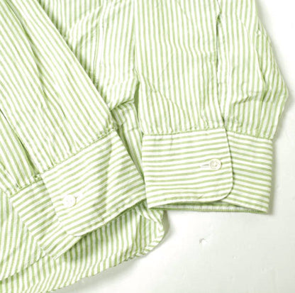 BEAMS PLUS コットン シルク ストライプ シャツ M