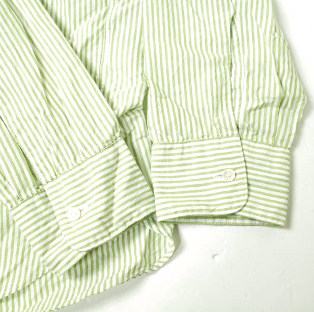 BEAMS PLUS コットン シルク ストライプ シャツ M