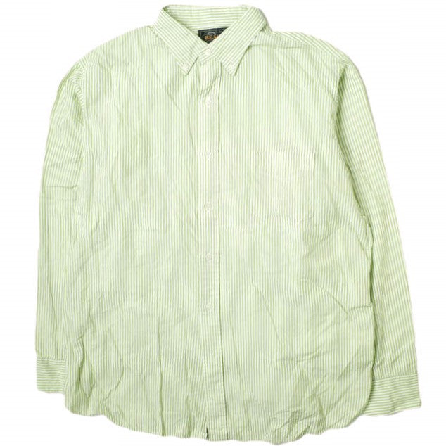 BEAMS PLUS コットン シルク ストライプ シャツ M