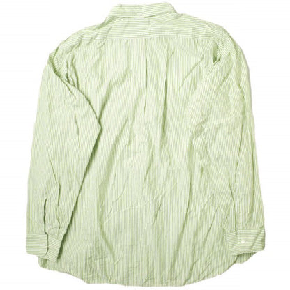 BEAMS PLUS コットン シルク ストライプ シャツ M
