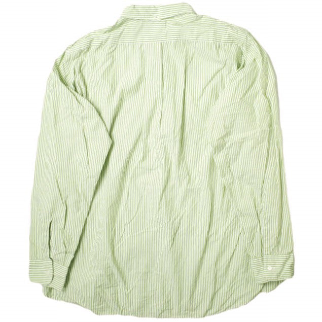 BEAMS PLUS コットン シルク ストライプ シャツ M