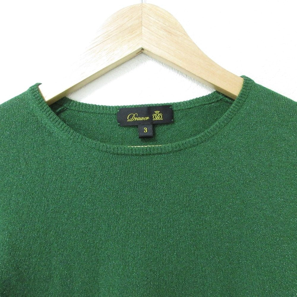 Drawer クルーネック カシミア ニットトップス