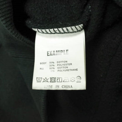 エグザンプル ロゴ フーディ XXL ブラック スウェットシャツ