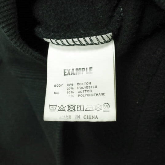 エグザンプル ロゴ フーディ XXL ブラック スウェットシャツ