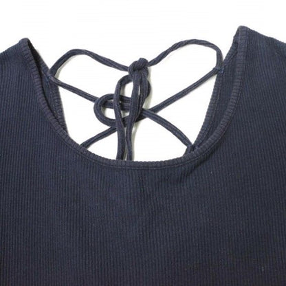 アールジュビリー Back Lace-Up オーガニックコットンTシャツ