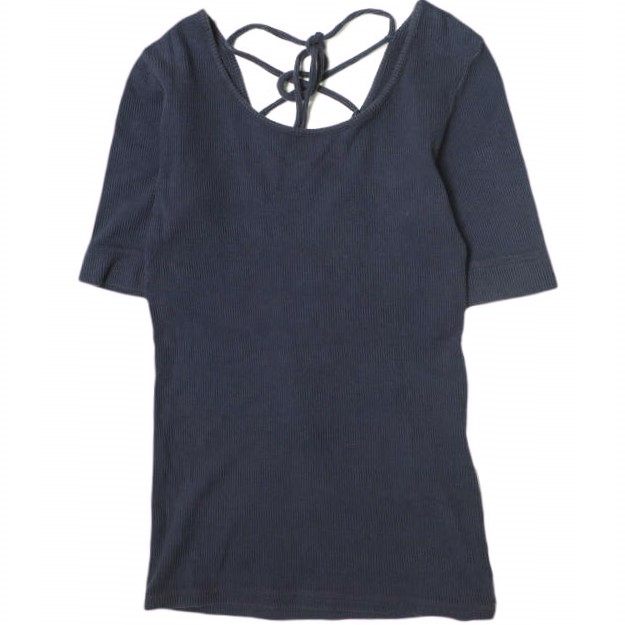 アールジュビリー Back Lace-Up オーガニックコットンTシャツ