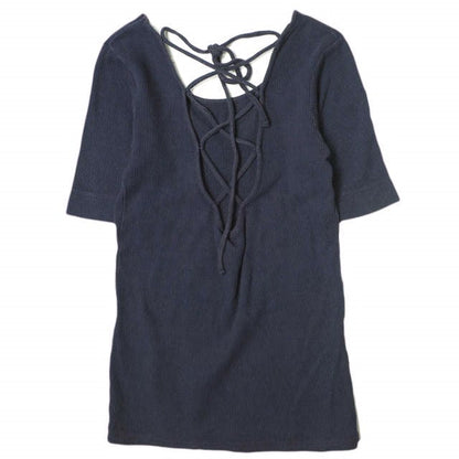 R JUBILEE バック レースアップ Tシャツ ネイビー M