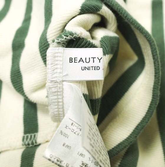 BEAUTY&YOUTH UNITED ARROWS コットン ボーダー 8分袖 トップ