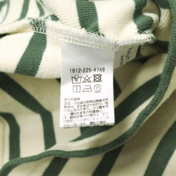 BEAUTY&YOUTH UNITED ARROWS コットン ボーダー 8分袖 トップ
