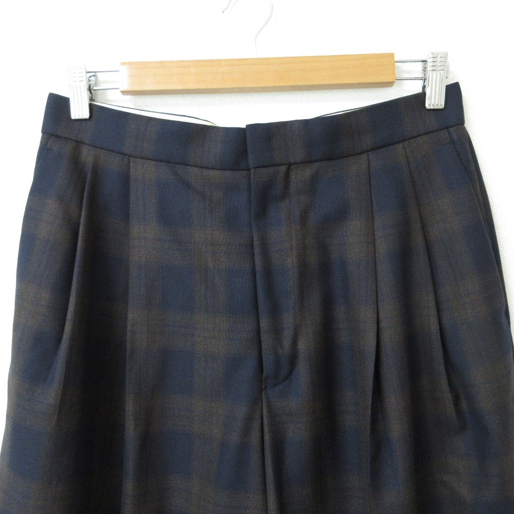 Drawer チェック ワイド パンツ