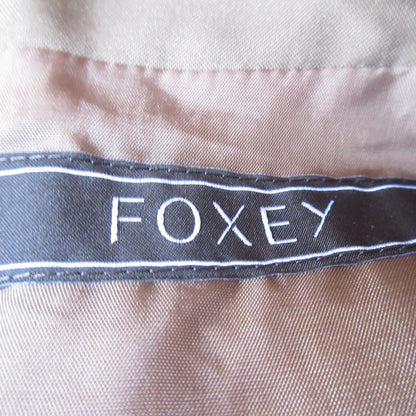 FOXEY ツイード トラペーズ シルク ウール スカート