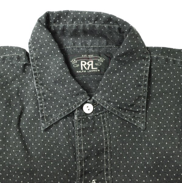 RRL ポルカ ドット リネン プルオーバー シャツ