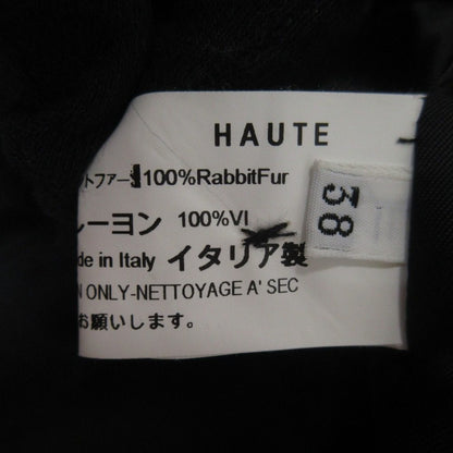 オート ウール ラビット ファー チェック プルオーバー ニット