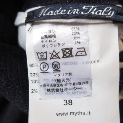 MYTHS シャドウ チェック ストレッチ ワイド パンツ
