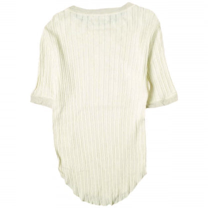BEAMS BOY ジャカード リブ クルー 半袖 Tシャツ