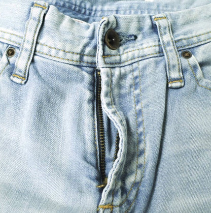 イージーンズ SEA HORSE BOY'S TAPERED コットン ストレッチデニムパンツ