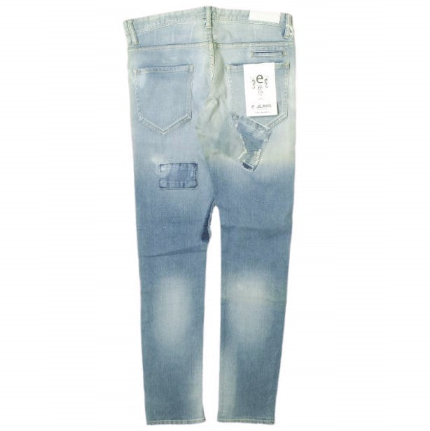 イージーンズ SEA HORSE SLIM 綿 ストレッチデニムパンツ