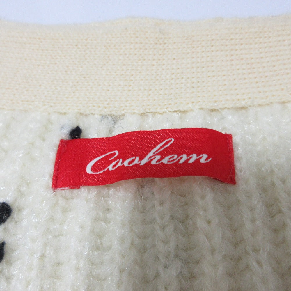 Coohem ドット モヘア ブレンド ニット カーディガン