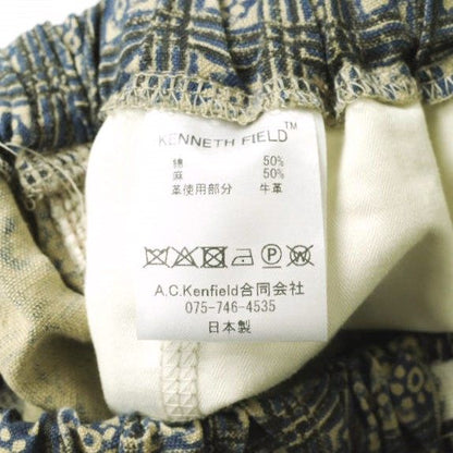 ケネスフィールド EZ Shorts II Block Print コットンリネンショーツ 限定
