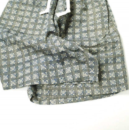 ケネスフィールド EZ Shorts II Block Print コットンリネンショーツ 限定
