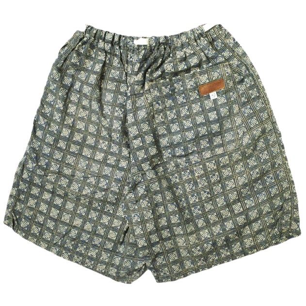 ケネスフィールド EZ Shorts II Block Print コットンリネンショーツ 限定