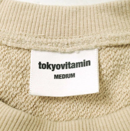 TokyoVitamin ロゴ スウェットシャツ プルオーバー ベージュ M
