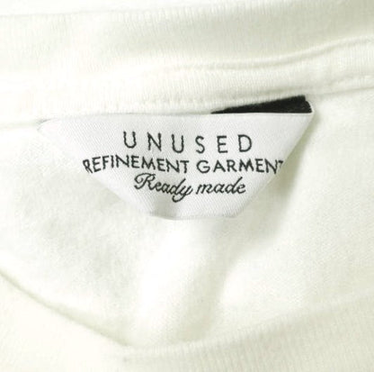 UNUSED パネル ボーダー 長袖 Tシャツ コットン トップ