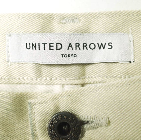 UNITED ARROWS センター クリース スリム 5 ポケット ポリエステル コットン ポリウレタン パンツ