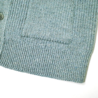アーニーパロ SHETLAND WOOL RIB MIDDLE CARDIGAN ウールカーディガン