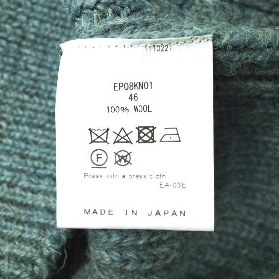 アーニーパロ SHETLAND WOOL RIB MIDDLE CARDIGAN ウールカーディガン