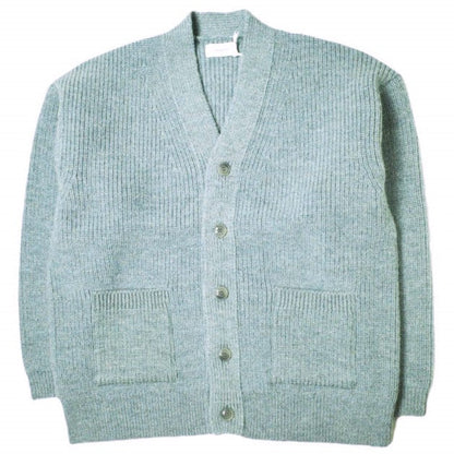 アーニーパロ SHETLAND WOOL RIB MIDDLE CARDIGAN ウールカーディガン