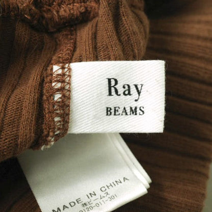 Ray BEAMS リブ サイド スリット コットン ニット パンツ