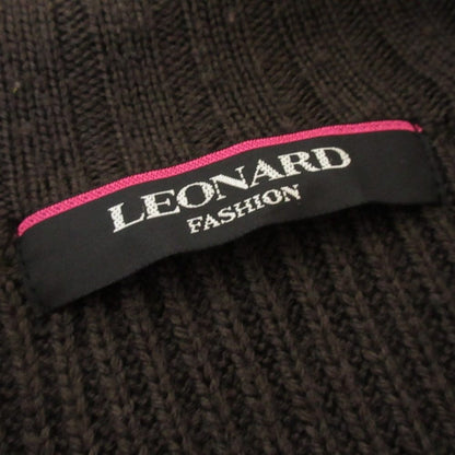 LEONARD シルク ブレンド ロング ニット カーディガン