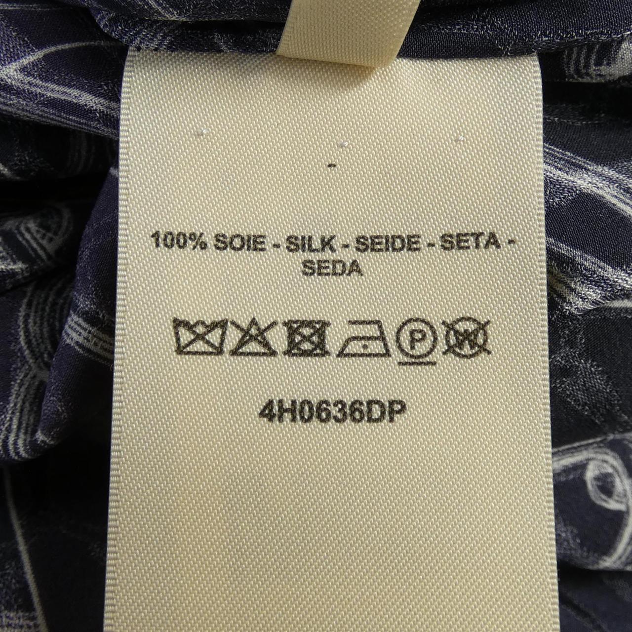 エルメス 4H0636DPツイルレーヌ シルクワンピース