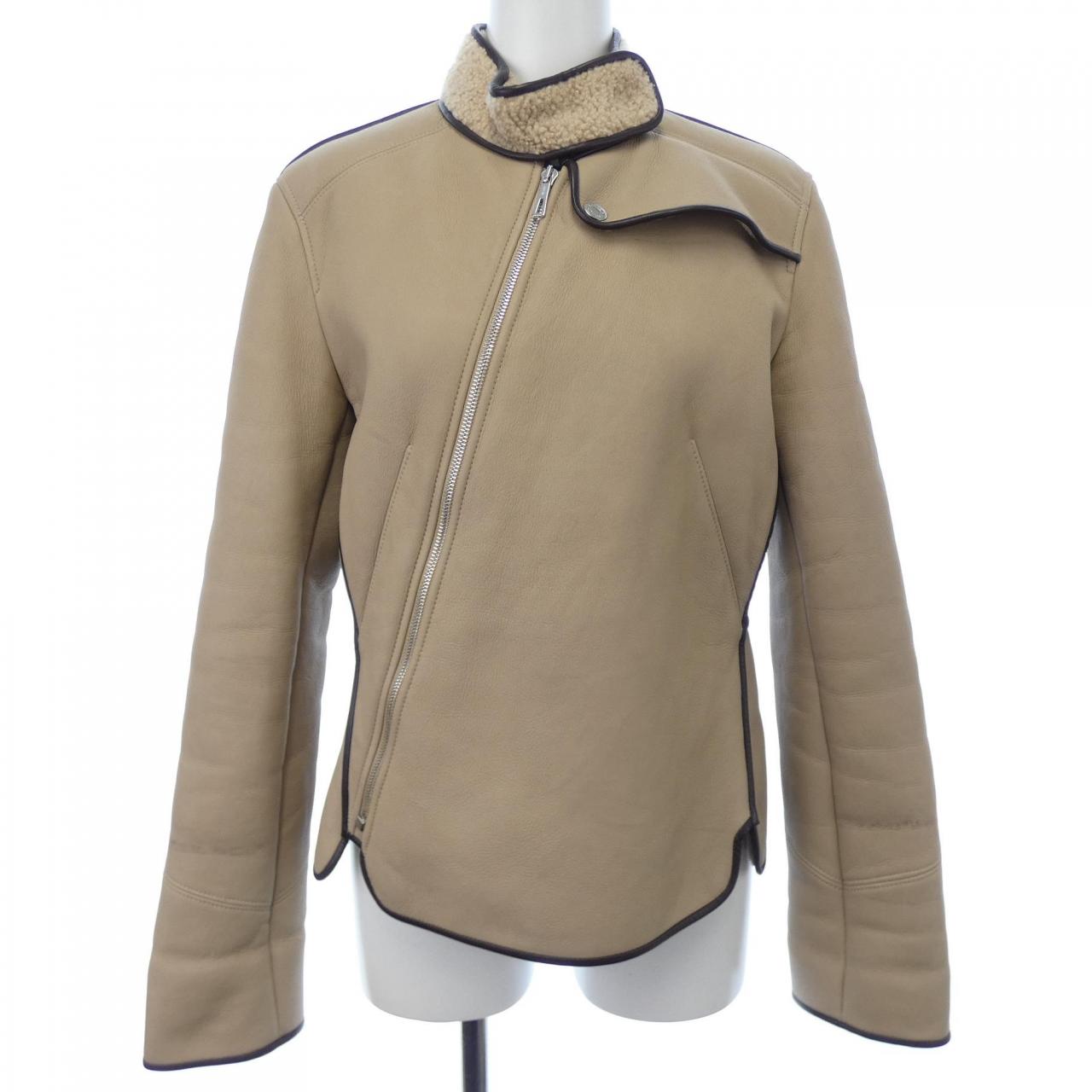 エルメス87-7024 ラムスキンシアリングジャケット